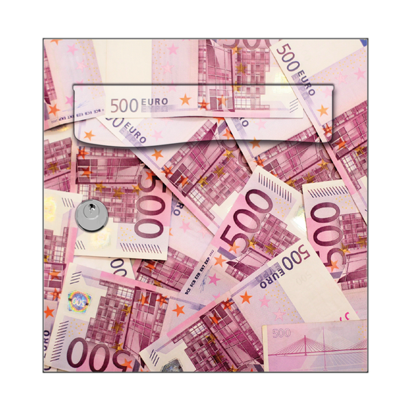 Autocollant Sticker Décoration Boîte aux lettres Billet 500 Euros - Face Avant