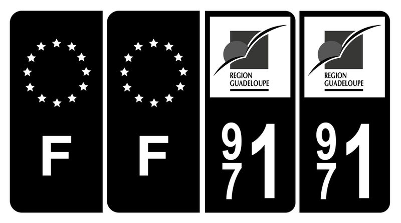 Autocollants Plaque D'immatriculation Style Black Edition - Lot De 4 Stickers 10x4.5cm Prédécoupés - Vinyle Durable, Fabriqué En France
