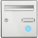 Autocollant Sticker Officiel Oui Pub Boîte aux Lettres Rond Bleu