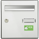 Autocollant Sticker Oui Pub Boîte aux Lettres Vert avec Logo Pouce
