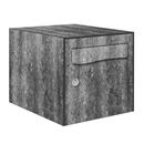 Autocollant Sticker Décoration Boîte aux lettres Texture Ciment Gris - Kit complet 5 Faces