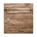 Autocollant Sticker Décoration Boîte aux lettres Planche de Bois - Face Avant