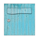 Autocollant Sticker Décoration Boîte aux lettres Planche Bleu - Face Avant