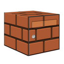 Autocollant Sticker Décoration Boîte aux lettres Brique Marron Mario - Kit complet 5 Faces