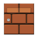 Autocollant Sticker Décoration Boîte aux lettres Brique Marron Mario - Face Avant