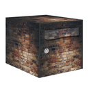 Autocollant Sticker Décoration Boîte aux lettres Mur de Brique Rouge 2 - Kit complet 5 Faces