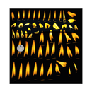 Autocollant Sticker Décoration Boîte aux lettres Texture Flammes 3 - Face Avant