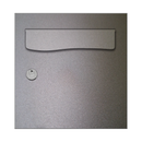 Autocollant Sticker Décoration Boîte aux lettres Gris Métallisé - Face Avant