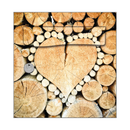 Autocollant Sticker Décoration Boîte aux lettres Coeur Tronc d’Arbre - Face Avant