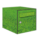 Autocollant Sticker Décoration Boîte aux lettres Texture Pelouse Verte - Kit complet 5 Faces