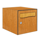 Autocollant Sticker Décoration Boîte aux lettres Lambris Bois - Kit complet 5 Faces