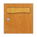 Autocollant Sticker Décoration Boîte aux lettres Lambris Bois - Face Avant