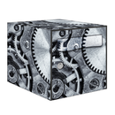 Autocollant Sticker Décoration Boîte aux lettres Rouage en fer - Kit complet 5 Faces