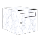 Autocollant Sticker Décoration Boîte aux lettres Texture Marbre Blanc - Kit complet 5 Faces