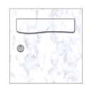 Autocollant Sticker Décoration Boîte aux lettres Texture Marbre Blanc - Face Avant