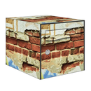 Autocollant Sticker Décoration Boîte aux lettres Mur de Brique Rouge 3 - Kit complet 5 Faces