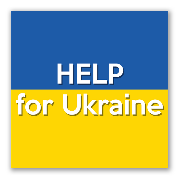Autocollant Sticker Rectangle Help For Ukraine Adhésif