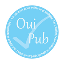 Autocollant Sticker Officiel Oui Pub Boîte aux Lettres Rond Bleu