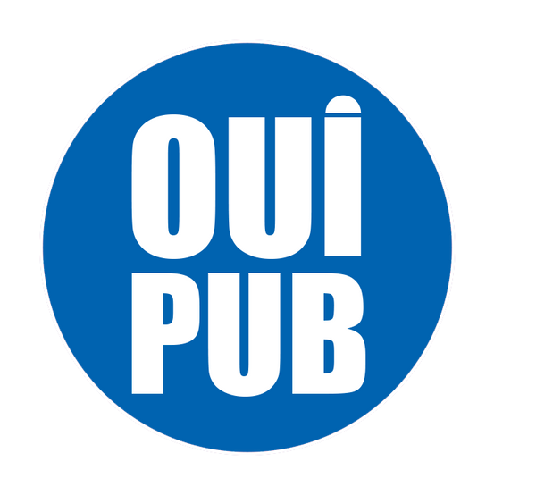 Autocollant Sticker Oui Pub Boîte aux Lettres Rond Bleu