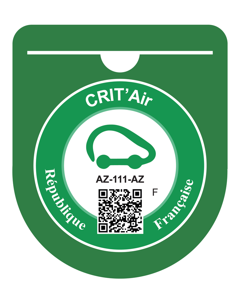 Porte Vignette Crit’Air Pare Brise Macaron | Étui Pochette Adhésive  Autocollant Sticker