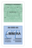 Porte Vignette Assurance Pare Brise Voiture Neutre | Double Étui Pochette Adhésive Autocollant Sticker Blanc