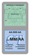 Porte Vignette Assurance Pare Brise Voiture Neutre | Double Étui Pochette Adhésive Autocollant Sticker Gris