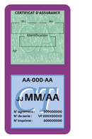 Porte Vignette Assurance Pare Brise Voiture Pour Smart | Double Étui Pochette Adhésive Autocollant Sticker Mauve