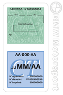 Porte Vignette Assurance Pare Brise Voiture Pour BMW Motorsport | Double Étui Pochette Adhésive Autocollant Sticker Blanc