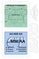 Porte Vignette Assurance Pare Brise Voiture Pour Mini Cooper | Double Étui Pochette Adhésive Autocollant Sticker Blanc