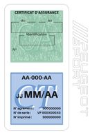 Porte Vignette Assurance Pare Brise Voiture Pour Peugeot Sport | Double Étui Pochette Adhésive Autocollant Sticker Blanc