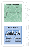 Porte Vignette Assurance Pare Brise Voiture Pour Alpine | Double Étui Pochette Adhésive Autocollant Sticker Blanc
