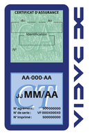 Porte Vignette Assurance Pare Brise Voiture Pour Dacia | Double Étui Pochette Adhésive Autocollant Sticker Bleu