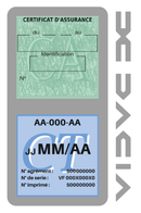 Porte Vignette Assurance Pare Brise Voiture Pour Dacia | Double Étui Pochette Adhésive Autocollant Sticker Gris