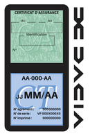 Porte Vignette Assurance Pare Brise Voiture Pour Dacia | Double Étui Pochette Adhésive Autocollant Sticker Noir