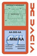 Porte Vignette Assurance Pare Brise Voiture Pour Dacia | Double Étui Pochette Adhésive Autocollant Sticker Orange