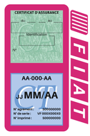 Porte Vignette Assurance Pare Brise Voiture Pour Fiat Logo Vintage | Double Étui Pochette Adhésive Autocollant Sticker Rose