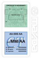 Porte Vignette Assurance Pare Brise Voiture Pour Mazda | Double Étui Pochette Adhésive Autocollant Sticker Blanc