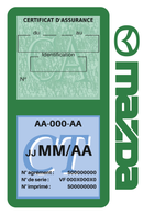 Porte Vignette Assurance Pare Brise Voiture Pour Mazda | Double Étui Pochette Adhésive Autocollant Sticker Vert