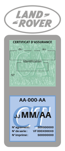 Porte Vignette Assurance Pare Brise Voiture Pour Range Rover | Double Étui Pochette Adhésive Autocollant Sticker Gris