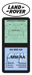 Porte Vignette Assurance Pare Brise Voiture Pour Range Rover | Double Étui Pochette Adhésive Autocollant Sticker Noir
