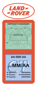 Porte Vignette Assurance Pare Brise Voiture Pour Range Rover | Double Étui Pochette Adhésive Autocollant Sticker Orange