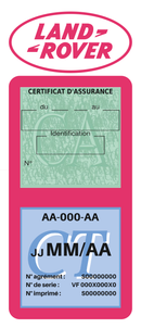 Porte Vignette Assurance Pare Brise Voiture Pour Range Rover | Double Étui Pochette Adhésive Autocollant Sticker Rose