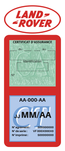 Porte Vignette Assurance Pare Brise Voiture Pour Range Rover | Double Étui Pochette Adhésive Autocollant Sticker Rouge