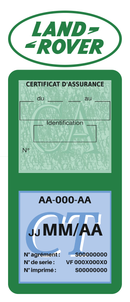Porte Vignette Assurance Pare Brise Voiture Pour Range Rover | Double Étui Pochette Adhésive Autocollant Sticker Vert