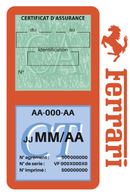 Porte Vignette Assurance Pare Brise Voiture Pour Ferrari | Double Étui Pochette Adhésive Autocollant Sticker Orange