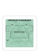 Porte Vignette Assurance Pare Brise Voiture Neutre | Étui Simple Pochette Adhésive Autocollant Sticker Blanc