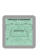 Porte Vignette Assurance Pare Brise Voiture Neutre | Étui Simple Pochette Adhésive Autocollant Sticker Gris