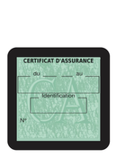 Porte Vignette Assurance Pare Brise Voiture Neutre | Étui Simple Pochette Adhésive Autocollant Sticker Noir