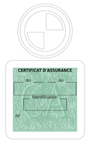 Porte Vignette Assurance Pare Brise Voiture Pour BMW | Étui Simple Pochette Adhésive Autocollant Sticker Blanc