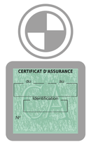 Porte Vignette Assurance Pare Brise Voiture Pour BMW | Étui Simple Pochette Adhésive Autocollant Sticker Gris